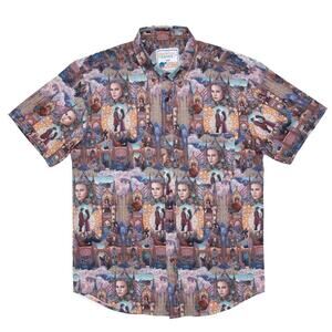 NWT RSVLTS Princess Bride Buttercup & Westley Short Sleeve Men's Button Up Shirt